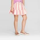 Girls' Lurex Stripe Full Skirt - Cat & Jack Pink Xs,
