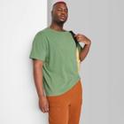 Men's Big & Tall Botanical Dyed Short Sleeve T-shirt - Original Use Green