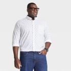 Men's Tall Floral Print Standard Fit Long Sleeve Button-down Shirt - Goodfellow & Co White/floral