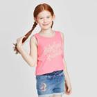 Girls' 'sisterhood' Graphic Tank Top - Cat & Jack Neon Pink S, Girl's,