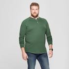 Men's Big & Tall Long Sleeve Jersey Henley Shirt - Goodfellow & Co Banyan Tree Green