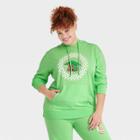 Star Wars Women's Plus Size St. Patrick's Day Baby Yoda Hooded Graphic Sweatshirt - Green