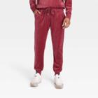 Houston White Adult Velour Jogger Pants - Dark Red Xxs/xs