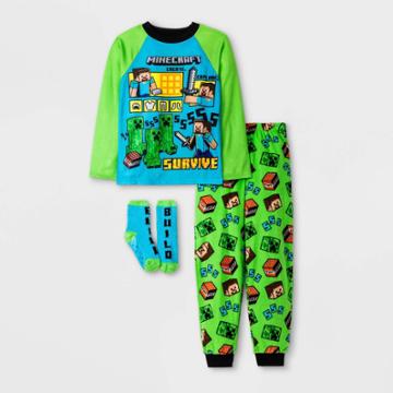 Boys' Minecraft 3pc Pajama