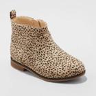 Toddler Girls' Onyx Leopard Spot Zipper Slip-on Chelsea Boots - Cat & Jack Brown