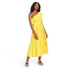 Women's Polka Dot One Shoulder Dress - Lisa Marie Fernandez For Target Yellow/white Xxs