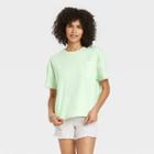 Women's Short Sleeve Boxy T-shirt - Universal Thread Light Green