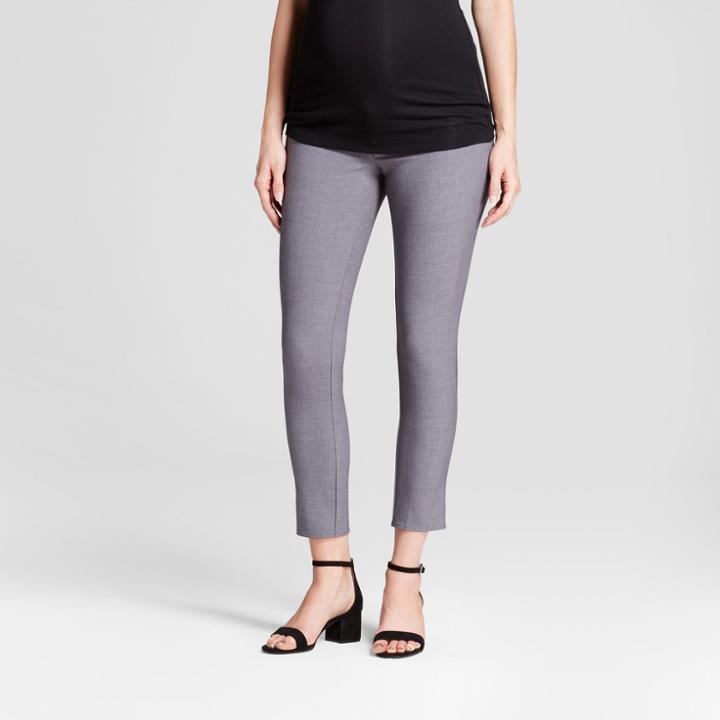 Maternity Inset Panel Ankle Skinny Trouser - Isabel Maternity By Ingrid & Isabel Heather Gray