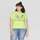 Women's Nickelodeon Hey Arnold Plus Size Short Sleeve Cropped Graphic T-shirt (juniors') - Neon Green