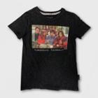 Warner Bros. Petitewomen's Friends Boyfriend Fit Short Sleeve T-shirt (juniors') - Dark Gray Wash