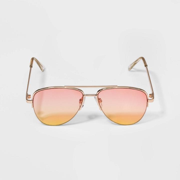Kids' Aviator Sunglasses - Art Class Gold