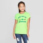 Girls' Here For Shenanigans Short Sleeve T-shirt - Cat & Jack Green