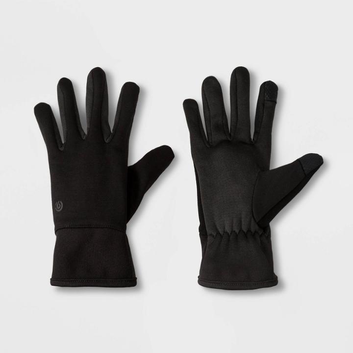 Women's Jersey Velour Knit Glove With Rib Knit Cuff - C9 Champion Black One Size, Women's