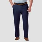 Haggar Men's Big & Tall Premium Comfort 4-way Stretch Classic Fit Flat Front Dress Pants - Blue
