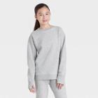 Girls' Fleece Pullover Sweatshirt - All In Motion Heathered Gray