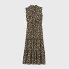 Women's Floral Print Short Sleeve Femme Ruffle Dress - Who What Wear Black