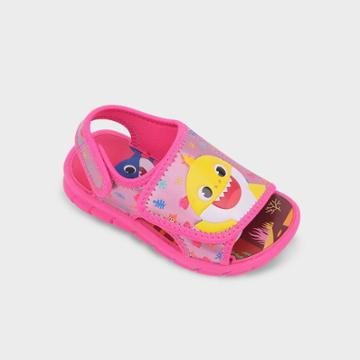 Toddler Girls' Baby Shark Ankle Strap Sandals - Pink