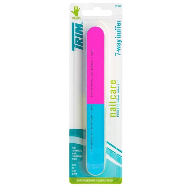 Trim 7-way Color-coded Nail Finishing Buffer, Adult Unisex