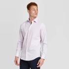Men's Printed Slim Fit Long Sleeve Poplin Button-down Shirt - Goodfellow & Co Lilac