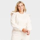 Women's Plus Size Crewneck Pullover Sweater - Who What Wear Cream