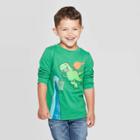 Toddler Boys' Long Sleeve Basketball T-rex Graphic T- Shirt - Cat & Jack Green 12m, Toddler Boy's
