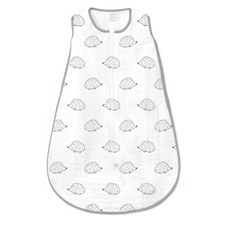 Swaddledesigns Muslin Sleeping Sack Wearable Blanket - Black Hedgehogs