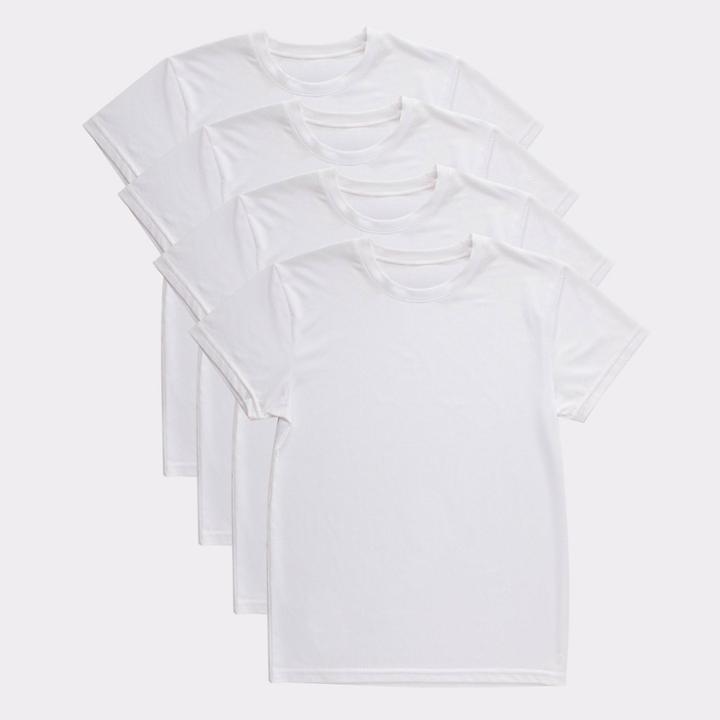 Hanes Boys' 4pk Xtemp Crew T-shirt - White