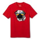 Well Worn Pride Adult Big & Tall Short Sleeve Pug T-shirt - Red Puree 5xl, Adult Unisex,