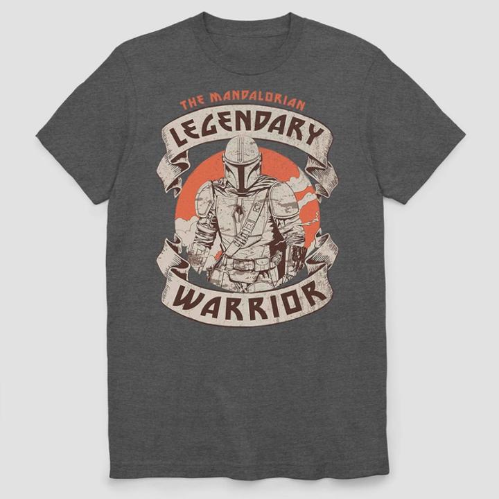 Adult Star Wars Legendary Warrior Short Sleeve Graphic T-shirt - Gray