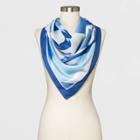 Women's Square Floral Scarf - A New Day Blue