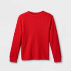 Boys' Thermal Long Sleeve T-shirt - Cat & Jack Red