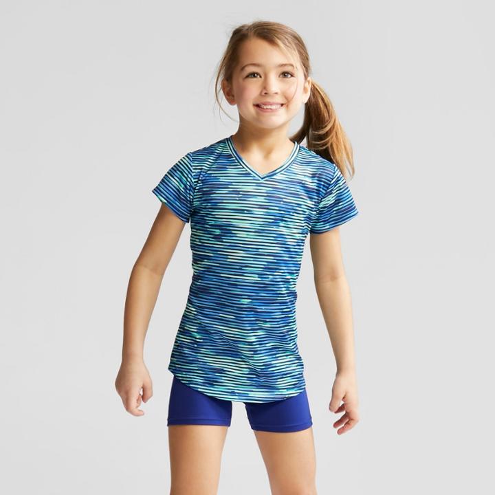 Girls' Printed Tech T-shirt - C9 Champion Blue Tie Dye