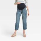 Mid-rise Over Belly Cropped Vintage Straight Maternity Jeans - Isabel Maternity By Ingrid & Isabel