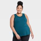 Women's Plus Size Active Tank Top - All In Motion Teal 1x, Women's, Size: 1xl,