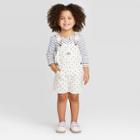 Oshkosh B'gosh Toddler Girls' Polka Dot Shortall - White 12m, Toddler Girl's