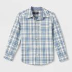 Oshkosh B'gosh Toddler Boys' Long Sleeve Plaid Button-down Shirt - Blue/yellow