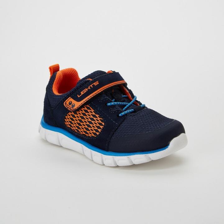 Toddler Boys' Surprize By Stride Rite Gunner Light-up Performance Athletic Shoes - Navy 4, Boy's, Blue Orange