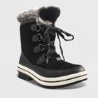 Petitewomen's Ellysia Microsuede Short Functional Winter Boots - Universal Thread Black