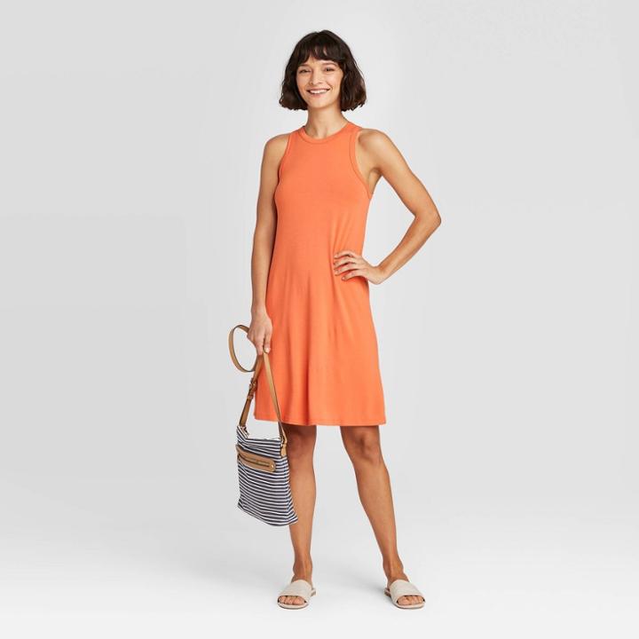 Women's Tank Dress - A New Day Sun Orange