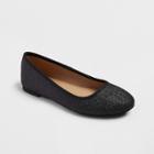 Nina Girls' Buffy Glitter Ballet Flats - Black