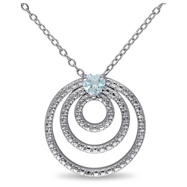 Target 1/3 Ct. T.w. Sky Blue Topaz Pendant Necklace In Sterling