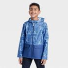 Kids' Colorblock Long Sleeve Rubber Rain Jacket - Cat & Jack Blue