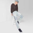 Men's 32 Skinny Fit Mid-rise Moto Jeans - Original Use Light Indigo