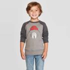 Toddler Boys' Walrus Graphic Fleece Crew-neck Sweatshirt - Cat & Jack Gray 12m, Toddler Boy's
