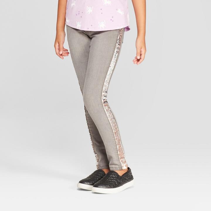 Girls' Flip Sequin Jeans - Cat & Jack Gray