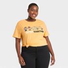 Women's Peanuts Plus Size Better Together Short Sleeve Graphic T-shirt - Yellow