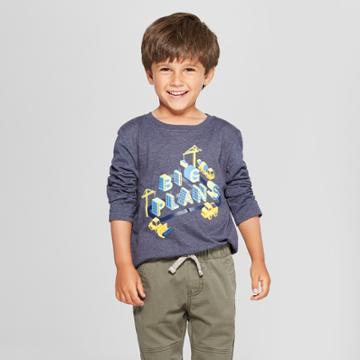 Toddler Boys' 'big Plans' Graphic Long Sleeve T-shirt - Cat & Jack Navy