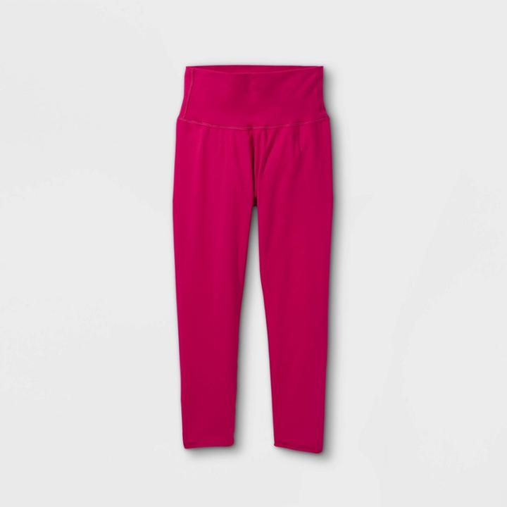 Girls' High-waisted Capri Leggings - All In Motion Cranberry