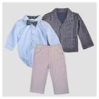Baby Grand Signature Baby Boys' Knit Blazer And Pants Suit Set - Navy