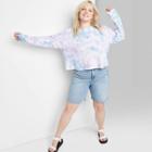 Women's Plus Size Longline Distressed Jean Shorts - Wild Fable Light Wash 14w, Women's, Blue